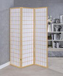 Carrie 3-panel Folding Screen Natural and White - NY Furniture Direct (NY)