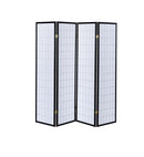 Roberto 4-panel Folding Screen Black and White - NY Furniture Direct (NY)