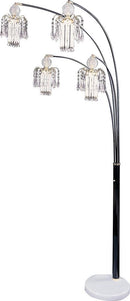 Maisel Floor Lamp with 4 Staggered Shades Black - NY Furniture Direct (NY)