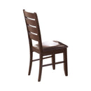 Dalila Ladder Back Side Chairs Cappuccino and Black (Set of 2) - NY Furniture Direct (NY)