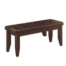 Dalila Tufted Upholstered Dining Bench Cappuccino and Black - NY Furniture Direct (NY)