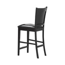 Jaden Upholstered Counter Height Stools Black and Espresso (Set of 2) - NY Furniture Direct (NY)