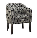Jansen Hexagon Patterned Accent Chair Grey and Black - NY Furniture Direct (NY)