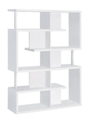 Hoover 5-tier Bookcase White and Chrome - NY Furniture Direct (NY)