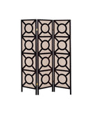 Vulcan 3-panel Geometric Folding Screen Tan and Cappuccino - NY Furniture Direct (NY)