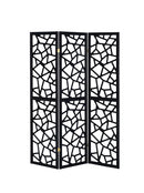Nailan 3-panel Open Mosaic Pattern Room Divider Black - NY Furniture Direct (NY)