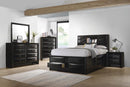 Briana Eastern King Platform Storage Bed Black - NY Furniture Direct (NY)
