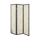 Felice 3-panel French Script Print Folding Screen Espresso - NY Furniture Direct (NY)
