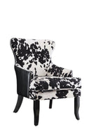 Trea Cowhide Print Accent Chair Black and White - NY Furniture Direct (NY)