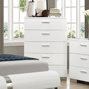 Felicity 5-drawer Chest Glossy White - NY Furniture Direct (NY)