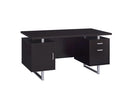 Lawtey Rectangular Storage Office Desk Cappuccino - NY Furniture Direct (NY)