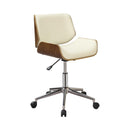 Addington Adjustable Height Office Chair Ecru and Chrome - NY Furniture Direct (NY)