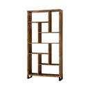 Delwin 10-shelf Bookcase Antique Nutmeg - NY Furniture Direct (NY)