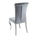 Betty Upholstered Side Chairs Grey and Chrome (Set of 4) - NY Furniture Direct (NY)