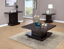 Reston Pedestal Square End Table Cappuccino - NY Furniture Direct (NY)