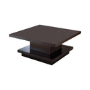 Reston Pedestal Square Coffee Table Cappuccino - NY Furniture Direct (NY)
