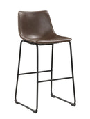 Michelle Armless Bar Stools Two-tone Brown and Black (Set of 2) - NY Furniture Direct (NY)