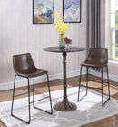 Michelle Armless Bar Stools Two-tone Brown and Black (Set of 2) - NY Furniture Direct (NY)