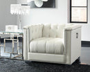 Chaviano Tufted Upholstered Chair Pearl White - NY Furniture Direct (NY)
