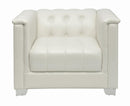 Chaviano Tufted Upholstered Chair Pearl White - NY Furniture Direct (NY)