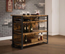 Renaldi Bar Unit with Stemware Rack Antique Nutmeg - NY Furniture Direct (NY)