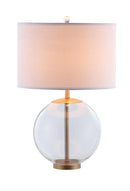 Kenny Drum Shade Table Lamp with Glass Base White - NY Furniture Direct (NY)