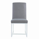Mackinnon Upholstered Side Chairs Grey and Chrome (Set of 2) - NY Furniture Direct (NY)