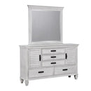 Franco Rectangular Dresser Mirror Antique White - NY Furniture Direct (NY)