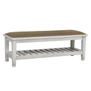 Franco Bench Brown and Antique White - NY Furniture Direct (NY)