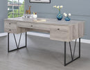 Analiese 4-drawer Writing Desk Grey Driftwood - NY Furniture Direct (NY)