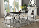 Antoine Rectangular Dining Table Chrome and Black - NY Furniture Direct (NY)