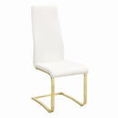 Montclair Side Chairs White and Rustic Brass (Set of 4) - NY Furniture Direct (NY)