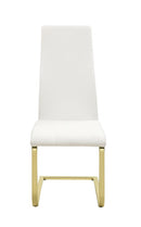 Montclair Side Chairs White and Rustic Brass (Set of 4) - NY Furniture Direct (NY)