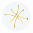 Beckham Round Dining Table Brass and Clear - NY Furniture Direct (NY)