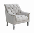 Avonlea Sloped Arm Tufted Chair Grey - NY Furniture Direct (NY)