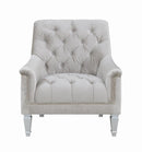 Avonlea Sloped Arm Tufted Chair Grey - NY Furniture Direct (NY)