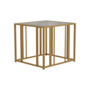 Adri Metal Frame End Table Matte Brass - NY Furniture Direct (NY)