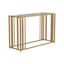 Adri Metal Frame Sofa Table Matte Brass - NY Furniture Direct (NY)