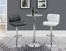 Abiline Glass Top Round Bar Table Chrome - NY Furniture Direct (NY)