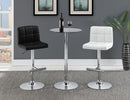 Lenny Adjustable Bar Stools Chrome and White (Set of 2) - NY Furniture Direct (NY)