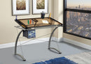 Melo 3-Drawer Drafting Desk Champagne - NY Furniture Direct (NY)