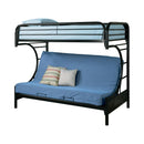 Montgomery Twin Over Futon Bunk Bed Glossy Black - NY Furniture Direct (NY)