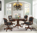 Turk Game Chair with Casters Black and Tobacco - NY Furniture Direct (NY)