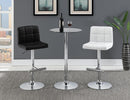 Lenny Adjustable Bar Stools Chrome and Black (Set of 2) - NY Furniture Direct (NY)