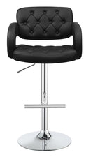 Brandi Adjustable Bar Stool Black and Chrome - NY Furniture Direct (NY)