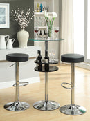 Ramses 29" Adjustable Bar Stool Chrome and Black - NY Furniture Direct (NY)