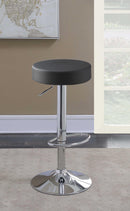 Ramses 29" Adjustable Bar Stool Chrome and Black - NY Furniture Direct (NY)