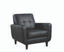 Aaron Padded Seat Accent Chair Black - NY Furniture Direct (NY)