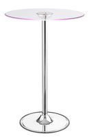 Thea LED Bar Table Chrome and Clear - NY Furniture Direct (NY)