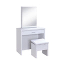 Harvey 2-piece Vanity Set with Lift-Top Stool White - NY Furniture Direct (NY)